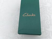 Green Clarks shoe box closed