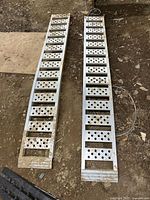 Top view of both aluminum ramps