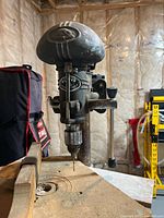 Full view of Beaver drill press on stand