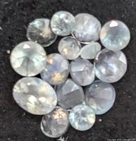 Close-up of assorted Alexandrite gemstones