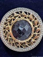 Top view showing sapphire, lattice halo, pavé border