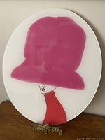 Front view of acrylic disc showing full illustration