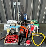 Group shot showing all tools and hardware