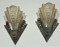 Front view showing both sconces and design details