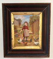 Full view of framed painting