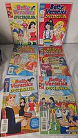 Six Betty & Veronica Spectacular issues displayed in two rows