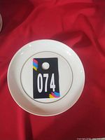 Single dinner plate showing style and rim design