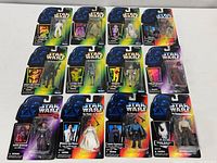 All 12 sealed Kenner Star Wars figures laid out