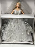 Barbie doll in bridal gown inside original box