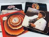 Stacked view showing Stevie Wonder Songs in the Key of Life, Michael Jackson Thriller, Donna Summer Live and More, David Bowie Golden Years