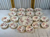 All 21 pieces arranged showing sizes and pattern