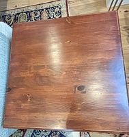 top view of pine tabletop showing grain and finish