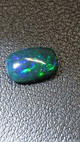 Top view of opal showing play-of-color
