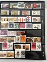 Full first stock page showing multiple rows of 1969-1975 Canada MNH stamps