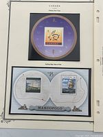 Chinese New Year and Marco Polo souvenir sheets on album page