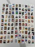 Full layout of all postage stamps in lot