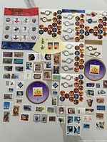 Overview of all mint Canadian stamps, panes, strips, souvenir sheet