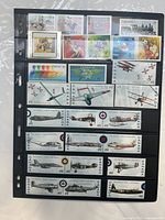 front view of first stock sheet showing multiple mint Canadian commemorative stamps