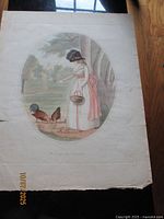 Full sheet showing entire oval image and margins