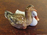 Front view of Herend Two Courting Ducks figurine