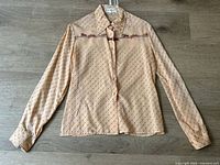 Full front view of blouse showing design and condition