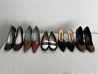 All six pairs arranged side by side on table