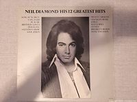 Front cover of Neil Diamond His 12 Greatest Hits LP