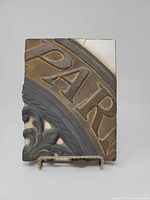 Front view of Sid Dickens Paris memory block on easel