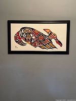 Front view of framed painting showing full artwork