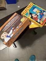 Stacked view of both boxes on table