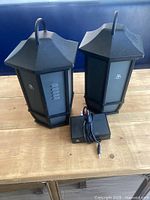 Pair of speakers with transmitter and cables