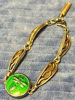 Full view of bracelet closed with charm attached