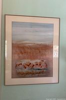 Full view of framed painting on wall