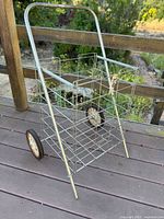 Full view of metal rolling cart