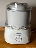 Front view showing Cuisinart frozen yogurt, ice cream & sorbet maker
