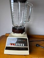 Full view of blender with jar, base and cord