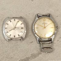 Both vintage wristwatches front view