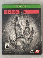 Front of outer cardboard sleeve for Evolve Xbox One