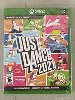 Front cover of sealed Just Dance 2021 Xbox game