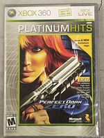 Front of Xbox 360 Perfect Dark Zero Platinum Hits case