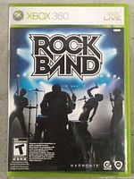 Front cover of Rock Band Xbox 360 game case