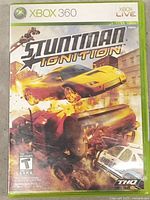 Front of Stuntman Ignition Xbox 360 case, showing cover art and ESRB Teen rating