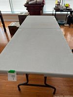 Top view of the rectangular folding table