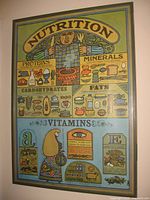 Front view showing entire nutrition chart poster with frame