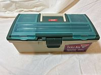 Closed tackle box front view