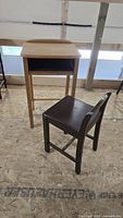 Accent table and side chair together