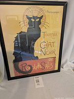 Front view of framed Chat Noir poster
