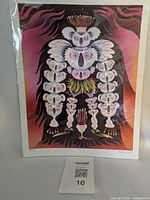 Full view of the koala art print with signature and edition area visible