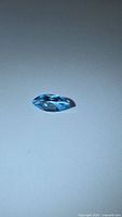 Top view of marquise Swiss blue topaz