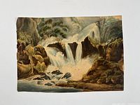 Full view of watercolour painting showing entire composition